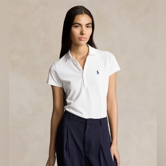 Polo by Ralph Lauren Women's White Polo Shirt. Size M - Picture 1 of 5